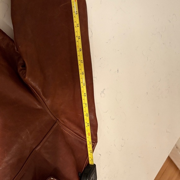 Banana Republic Men's Rich Brown Leather Jacket - Picture 5 of 16